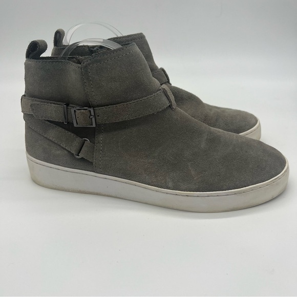 Vionic Womens Splended Mitzi Gray Suede Comfort Shoes Sneakers Size 8 Side Zip - Picture 6 of 11